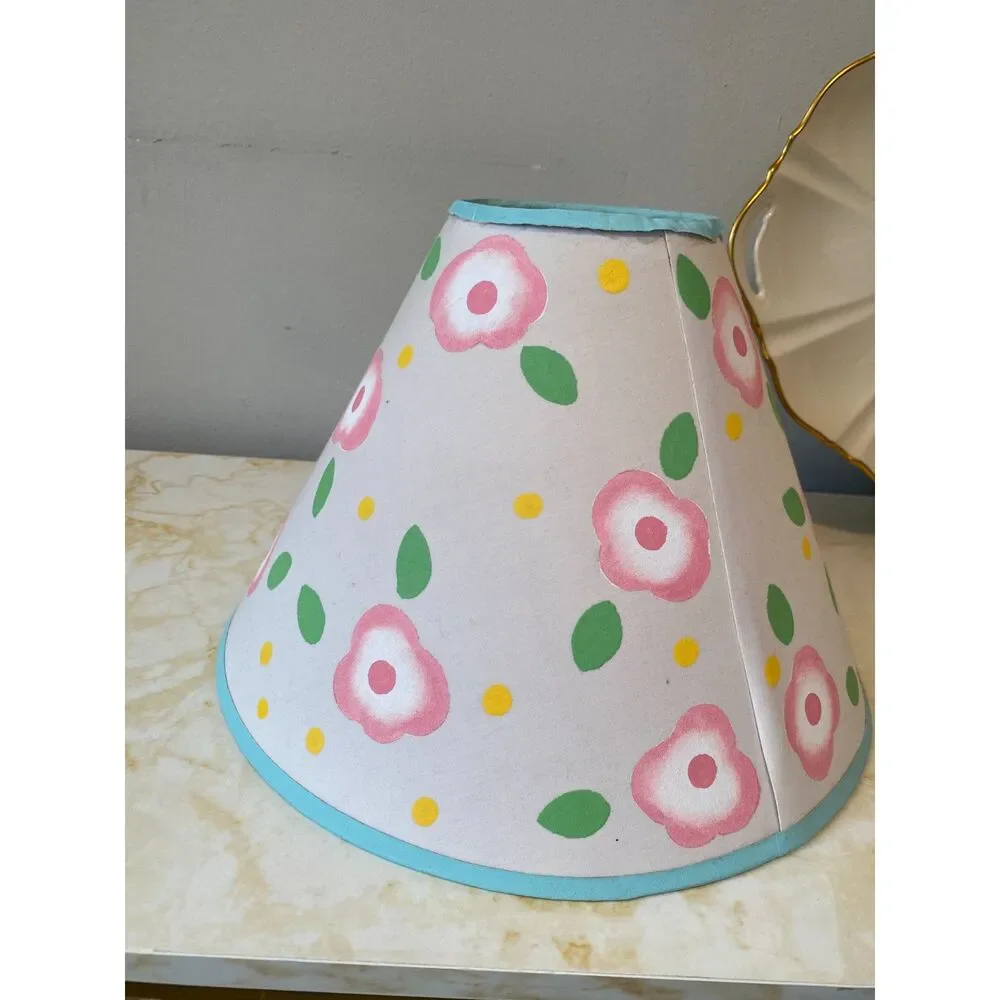 Rare Tatutina Artist Handpainted flowers Lampshade